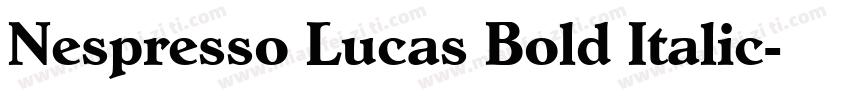 Nespresso Lucas Bold Italic字体转换